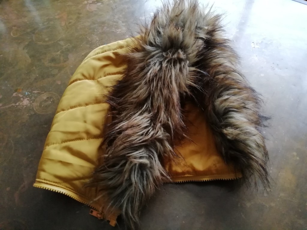 Detachable hood from my winter coat.