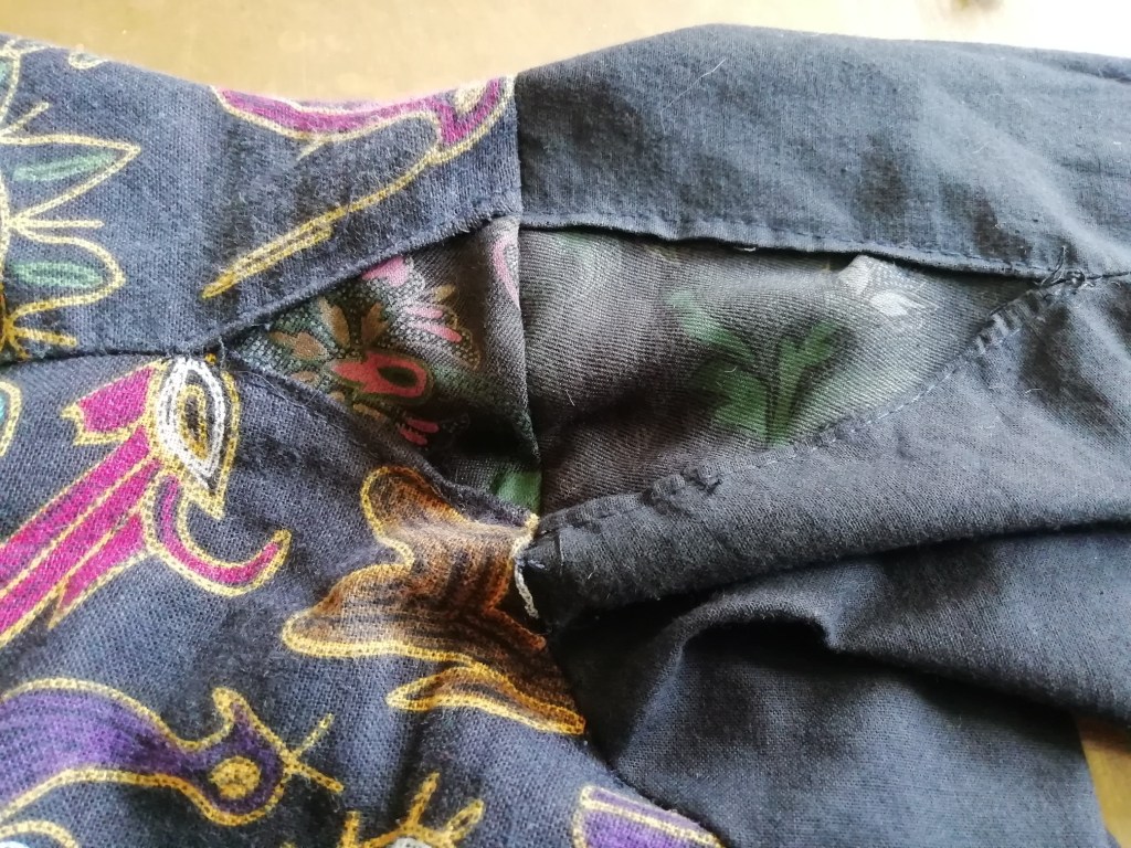 The finished gusset.