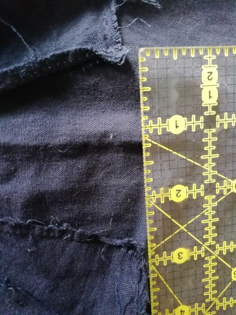 Measuring the corresponding triangle of the gusset so that it will match the first one.